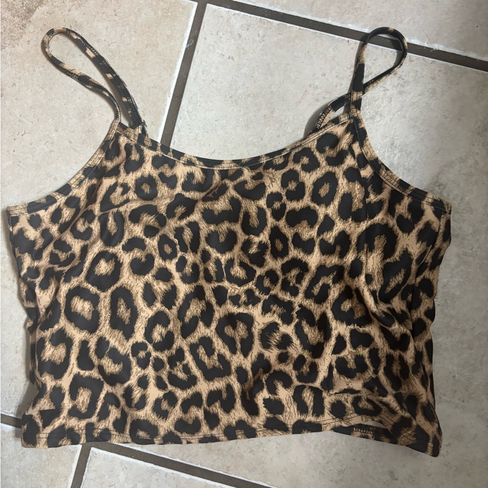 Kortni Jeane Tan Leopard Print latterback